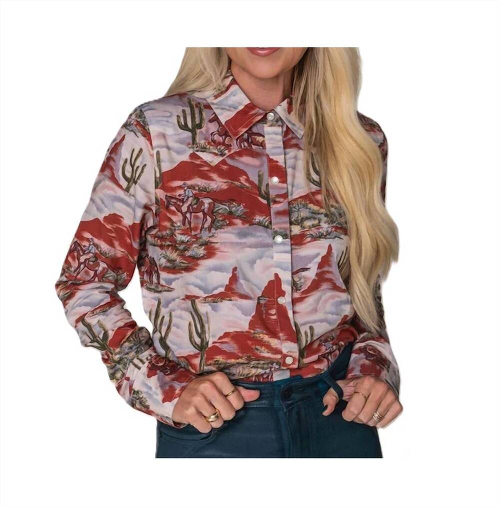 NEW LOVLEI cheyenne western shirt in desert sunset